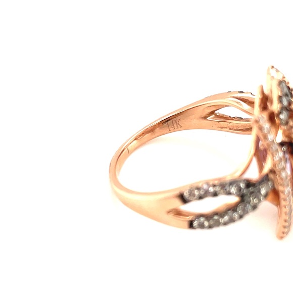 LeVian 14k Amethyst and Diamond ring - Picture 8 of 11